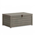 Garten-Aufbewahrungsbox 120 x 60 x 65 cm aus Metall Grau mit Klappdeckel