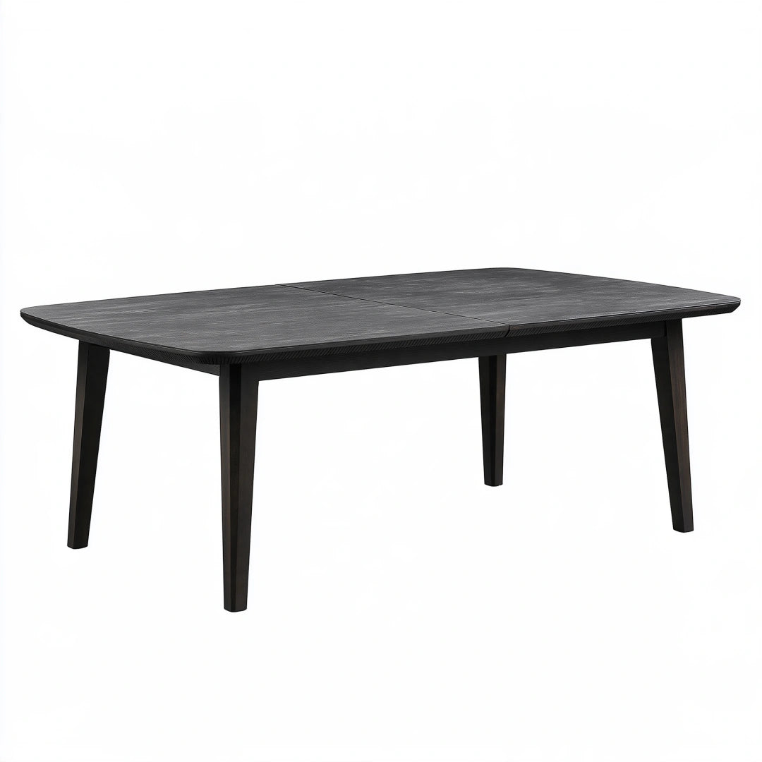 Esstisch 160 x 90 x 75 cm Holzwerkstoff Schwarz ausziehbar Modern
